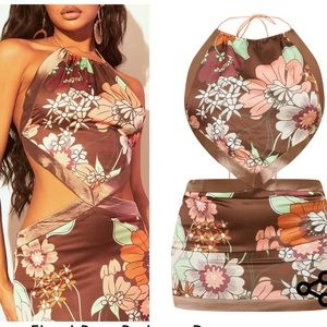 NEW PLT x Doja Cat floral print bodycon dress 0/XS